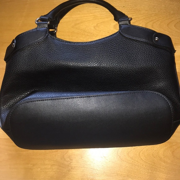 Anne Klein Black Pleather Vegan Faux Leather Handbag Purse Bag - Picture 2 of 13